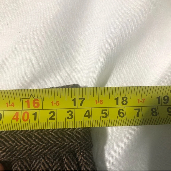 Banana Republic Reegan Wool Blend  Trousers Brown Herringbone pockets - Picture 8 of 12